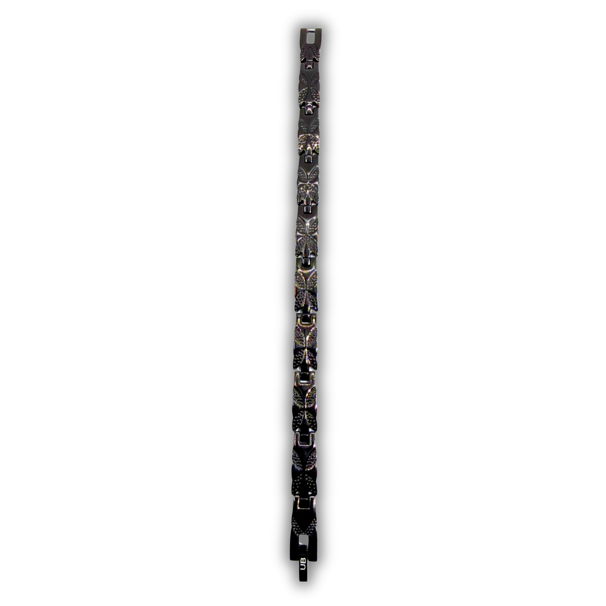 Ladies 6-in-1 Titanium Bracelet — Matte Black Floral