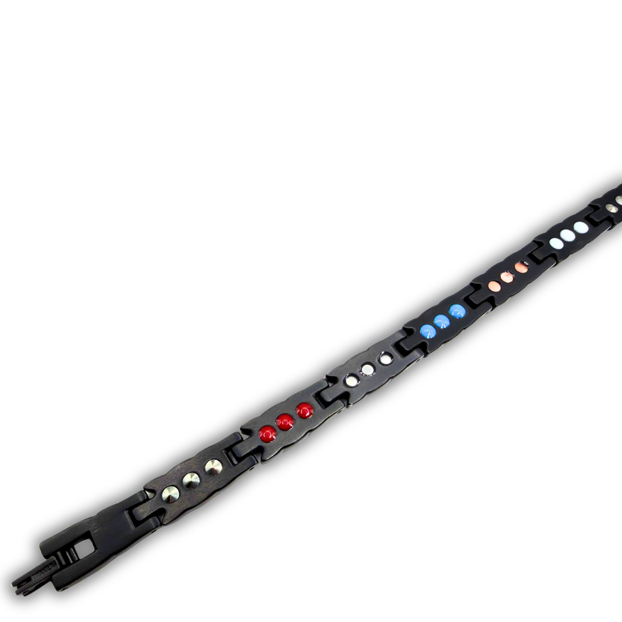 Ladies 6-in-1 Titanium Bracelet — Matte Black Floral