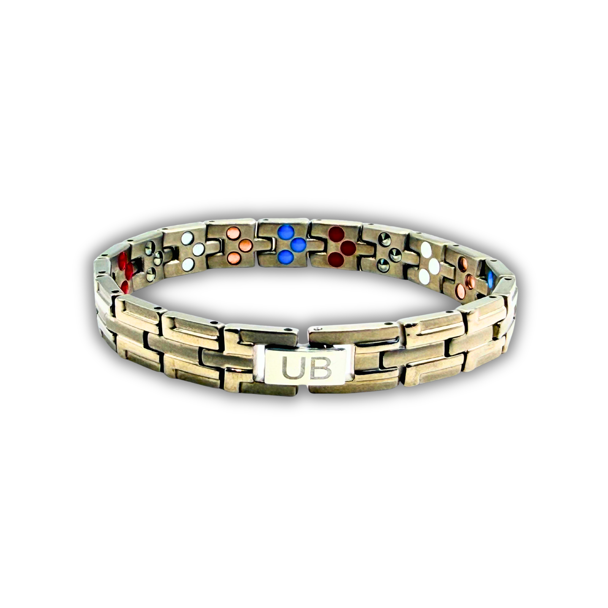 Ladies 6-in-1 Titanium Bracelet — Silver Slim Link