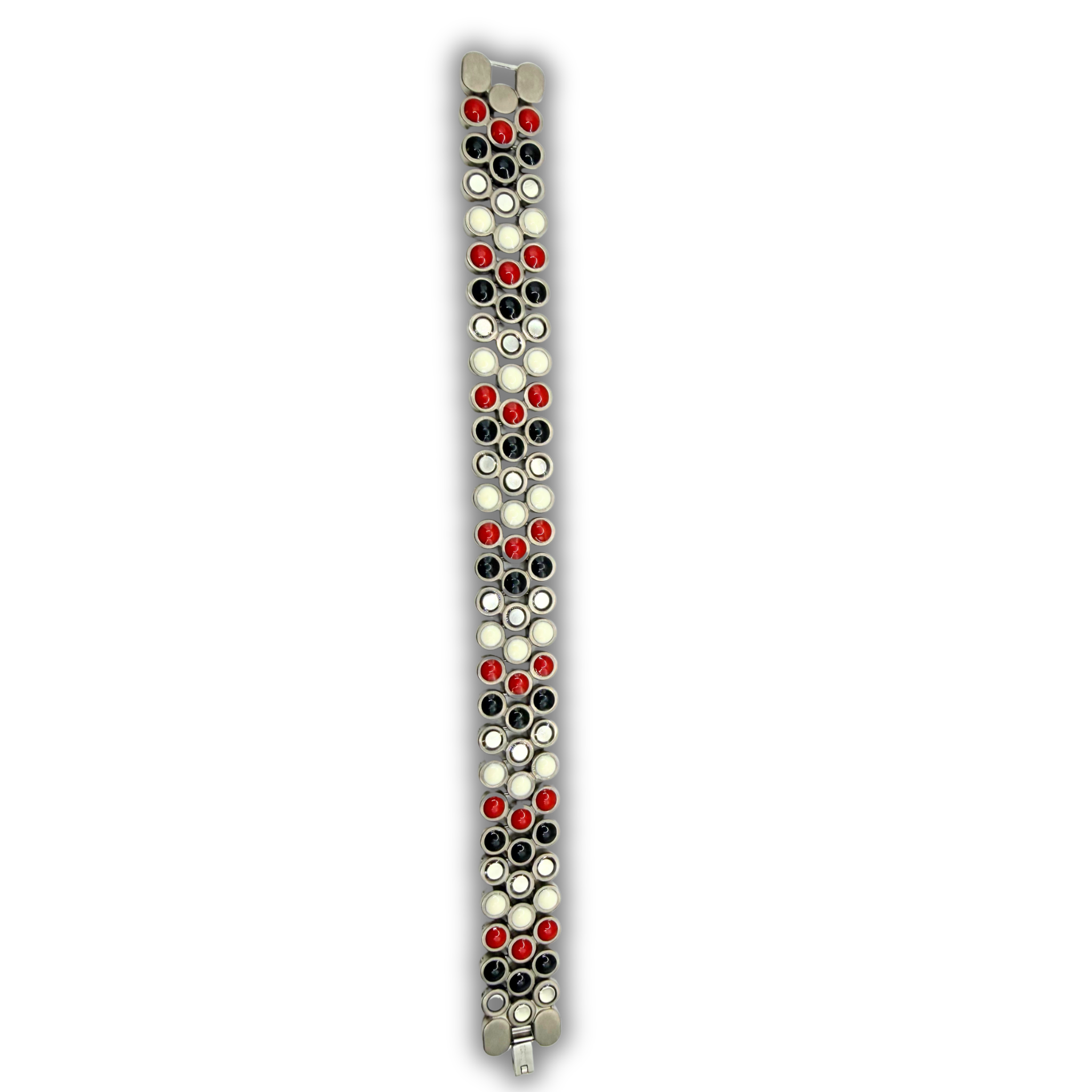 Triple-Row Link Bracelet — Silver