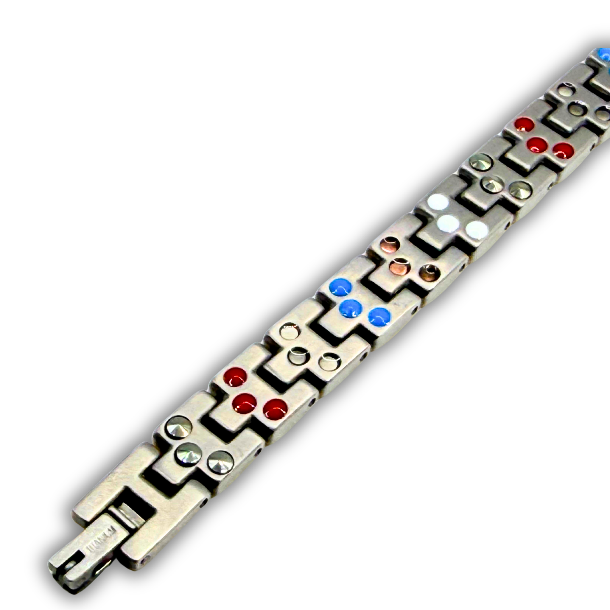 Ladies 6-in-1 Titanium Bracelet — Gold & Silver Slim Link