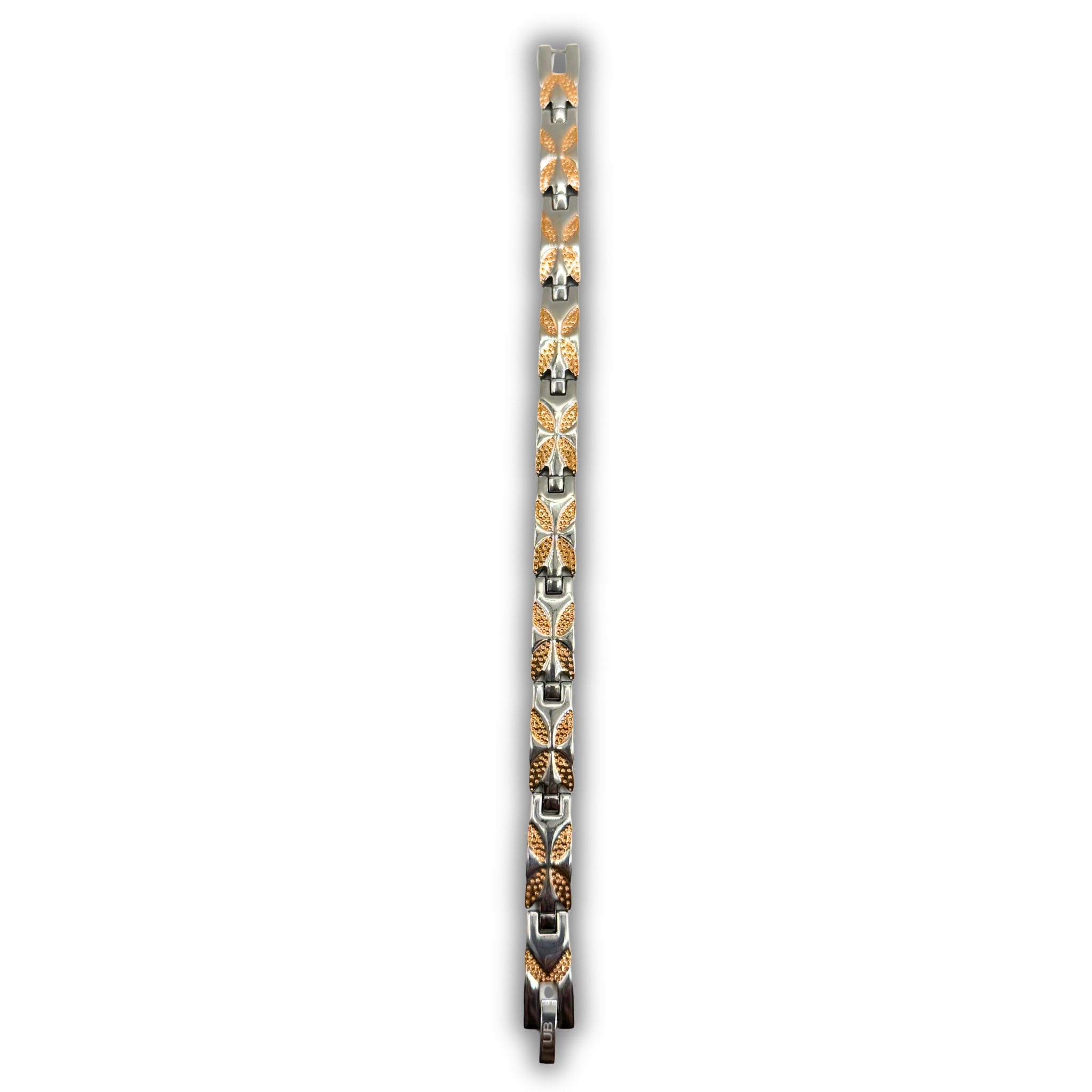Ladies 6-in-1 Titanium Bracelet — Rose Gold Floral