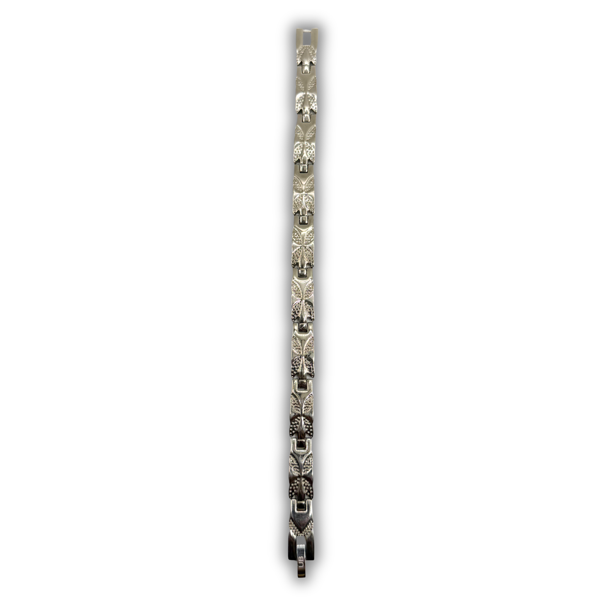 Ladies 6-in-1 Titanium Bracelet — Silver Leaf Diagonal