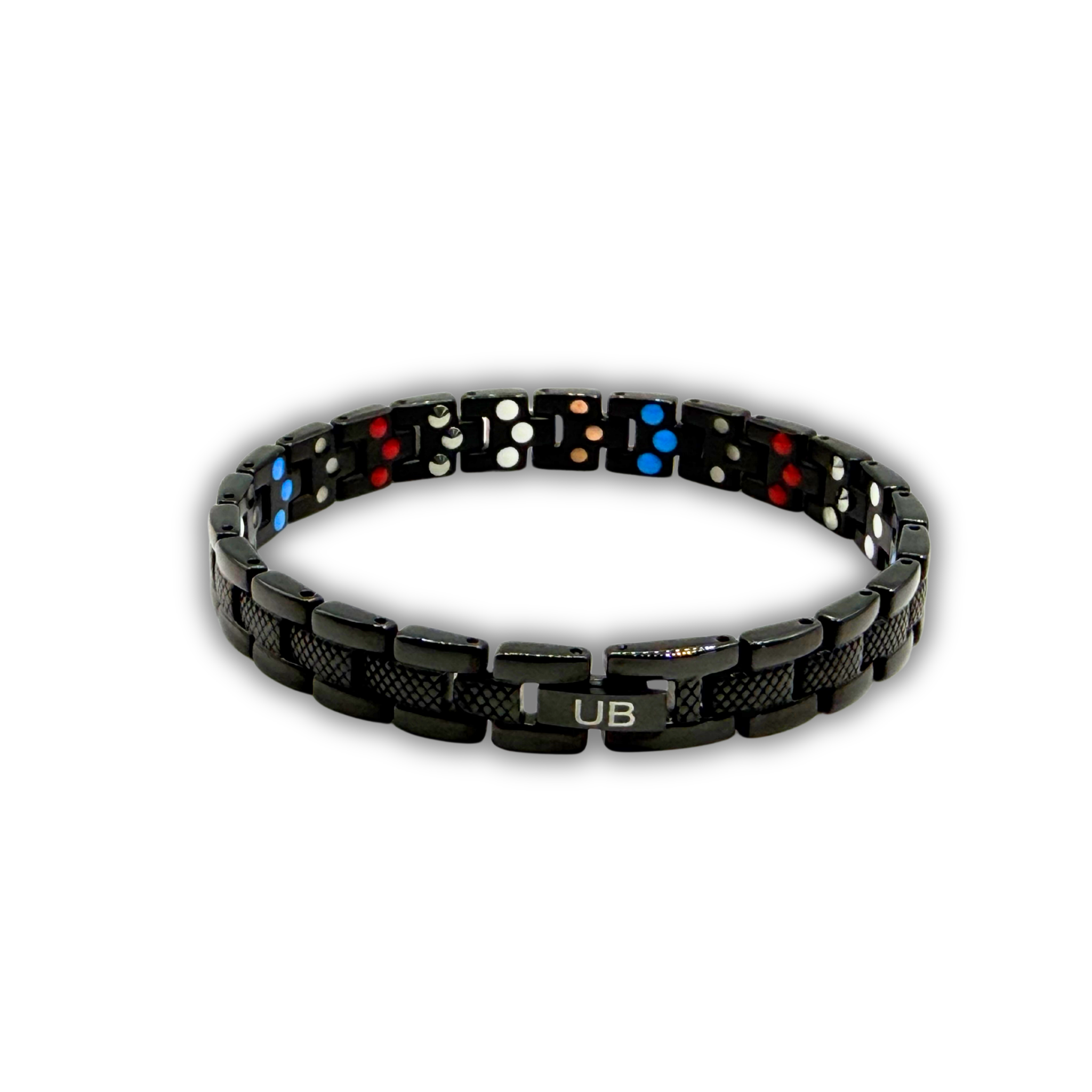 Ladies 6-in-1 Titanium Bracelet — Black Slim Link