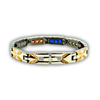 Ladies 6-in-1 Titanium Bracelet — Silver & Gold Floral