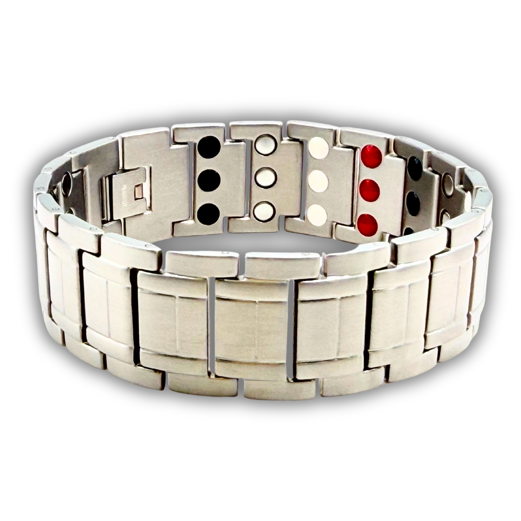 Brushed Silver Triple-Row Bracelet