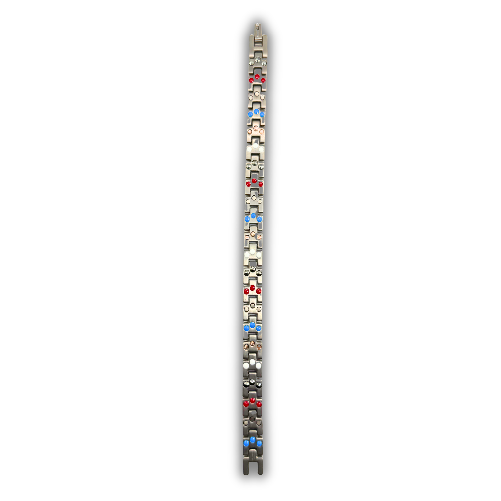 Ladies 6-in-1 Titanium Bracelet — Gold & Silver Slim Link