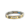 Ladies 6-in-1 Titanium Bracelet - Gold & Silver Leaf Diagonal