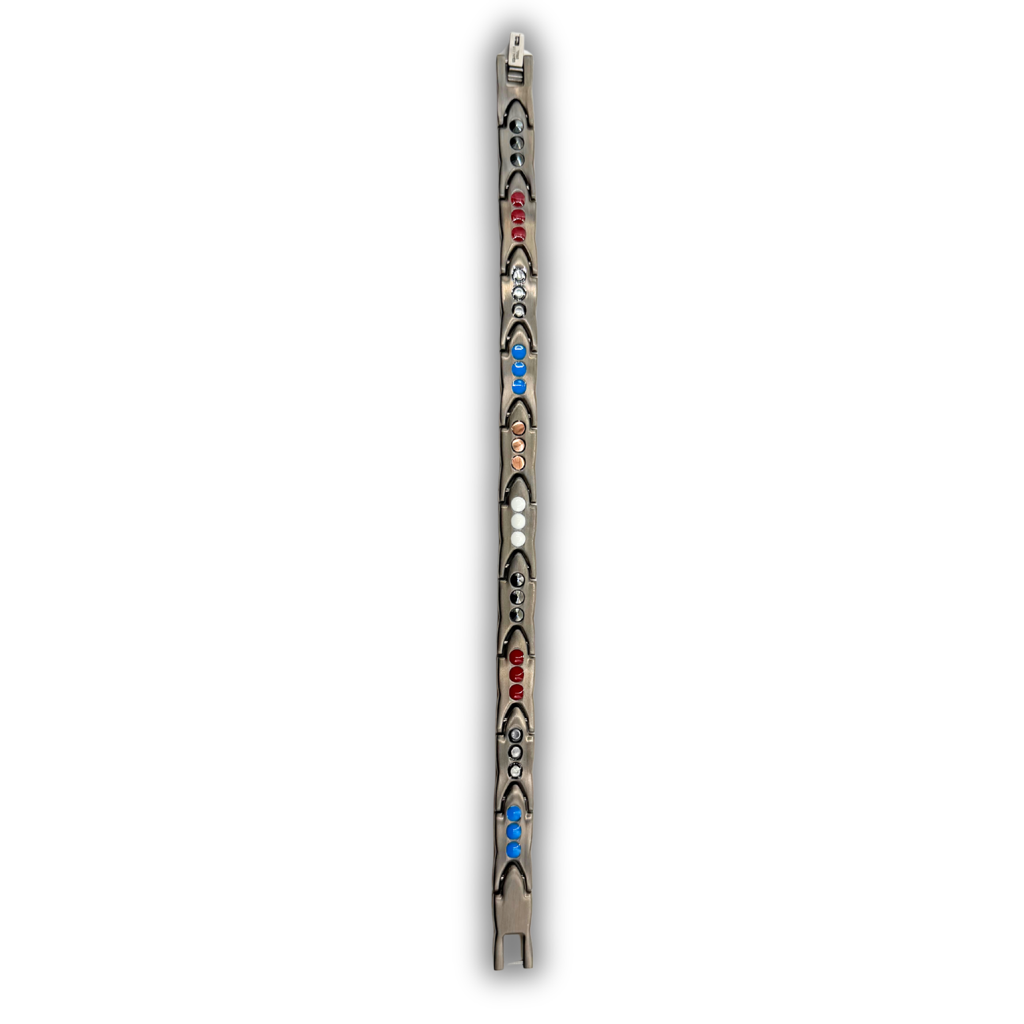 Ladies 6-in-1 Titanium Bracelet — Gold & Silver Leaf Diagonal
