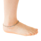 Silver Grace Of Hearts Anklet