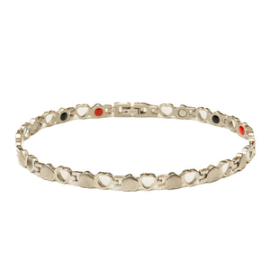Silver Grace Of Hearts Anklet