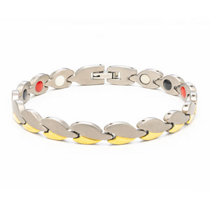 Gold & Silver Two-Tone Grip Anklet