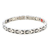 Silver & Black Cross Symbol Anklet